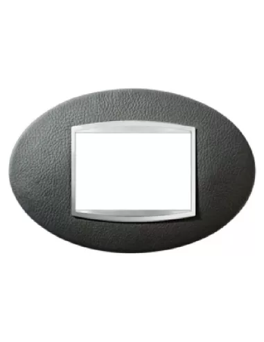 Gewiss gw16303pn plate art 3p black leather